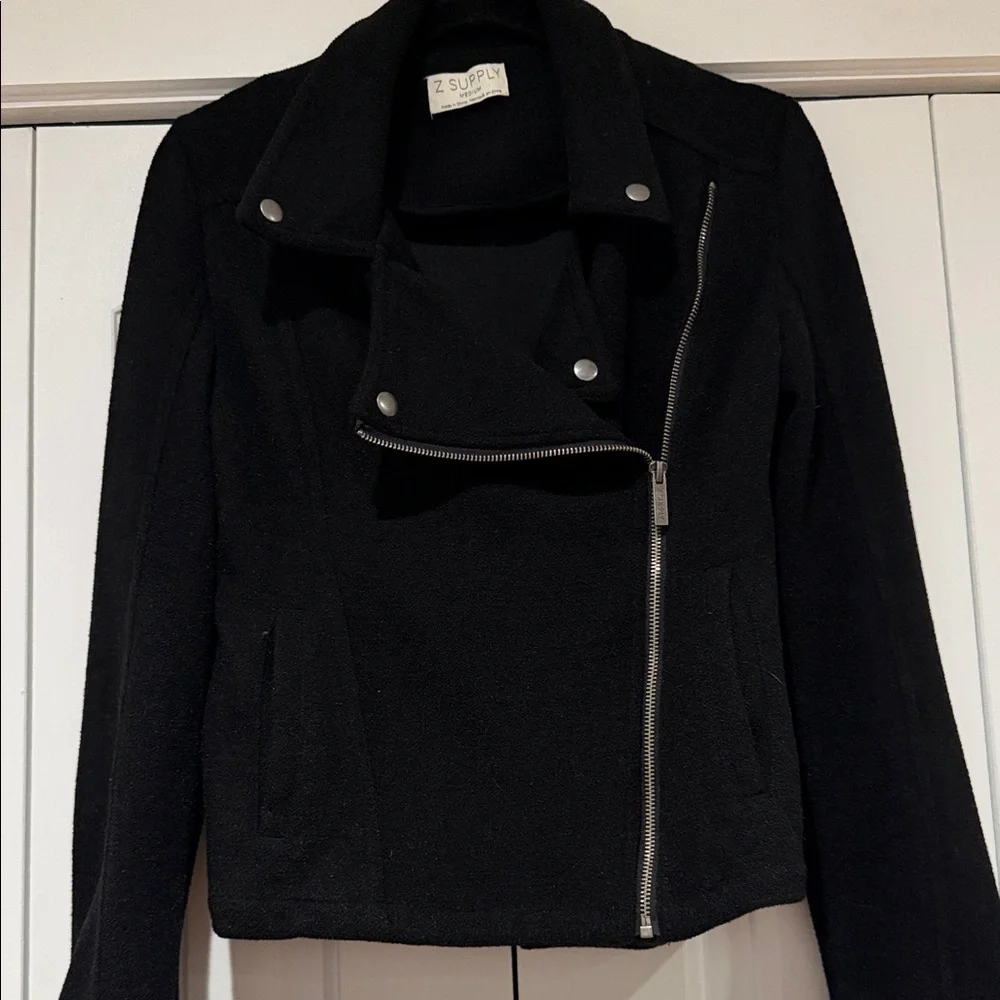 Z Supply brandy knit moto Jacket medium‎